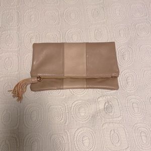 Beige Foldover Clutch (EUC)